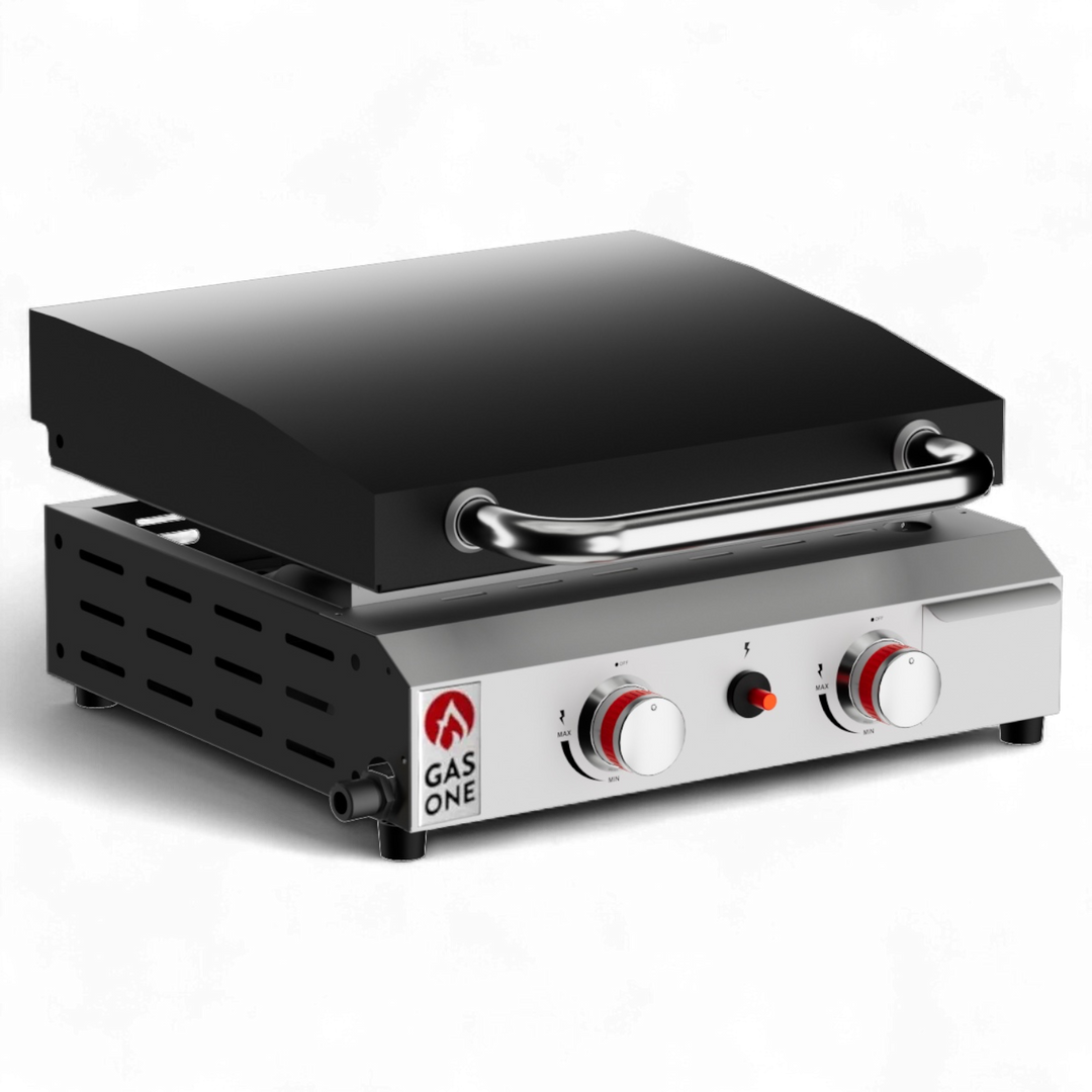 2-Burner Flat Top Griddle with Lid