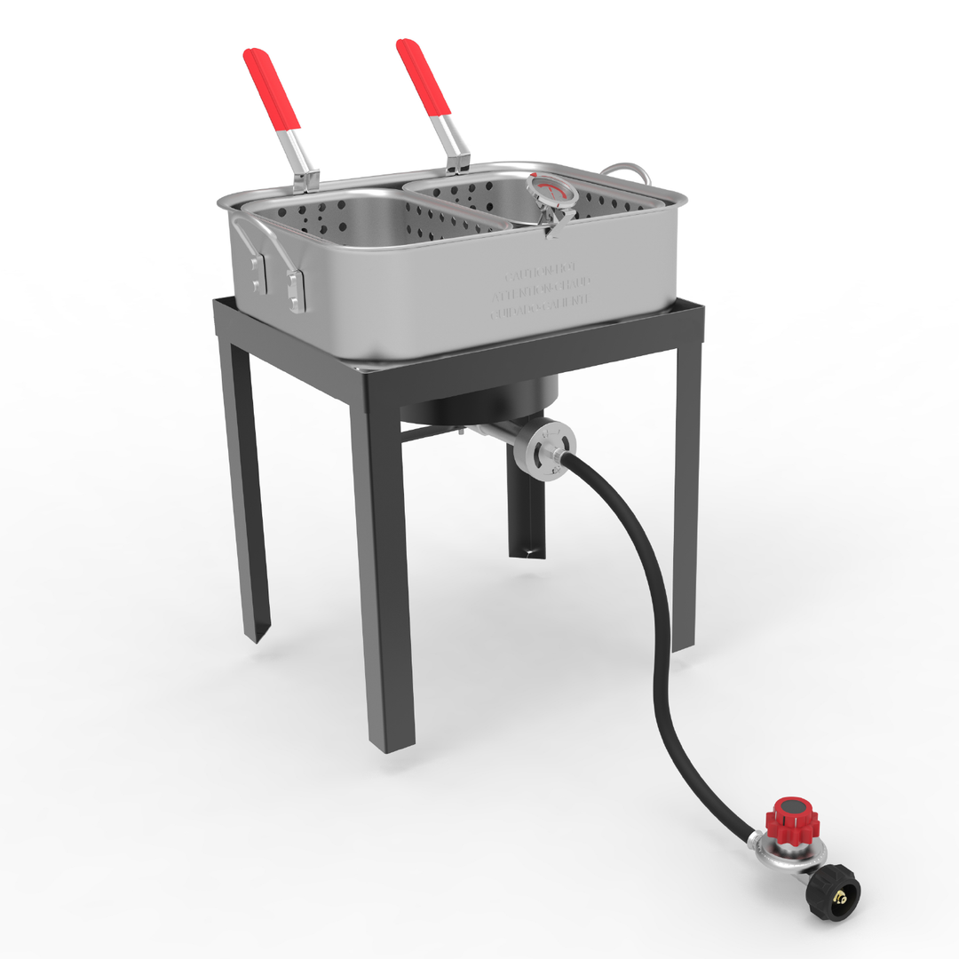 18 QT PROPANE DOUBLE FISH FRYER SET