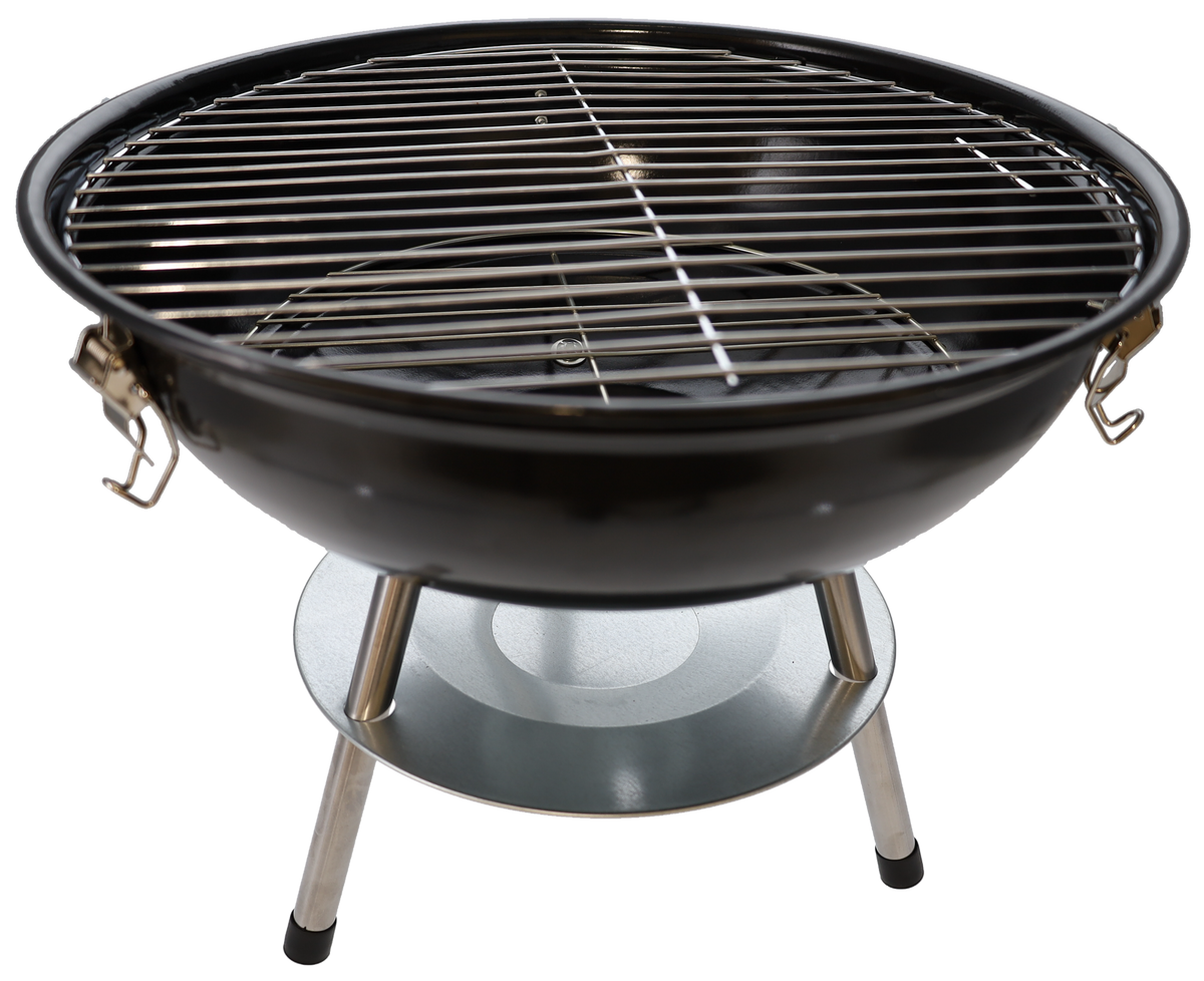 J&V TEXTILES BBQ Round Grill, 14 Inch Portable Charcoal Grill, Lightweight  Grill for Barbecue Party, Dual Vents for Temp & Charcoal Control