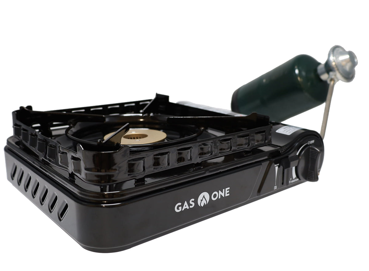 Butane gas camping stove - Stock Image - A510/0319 - Science Photo Library