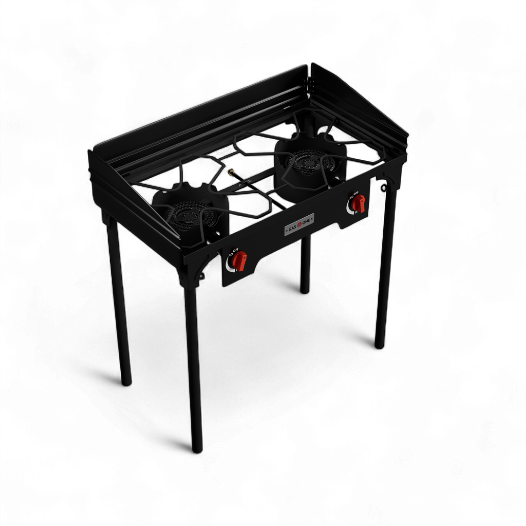 HIGH PRESSURE 2 BURNER W/DETACHABLE WINDSCREEN