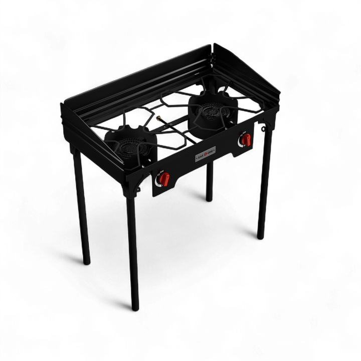HIGH PRESSURE 2 BURNER W/DETACHABLE WINDSCREEN