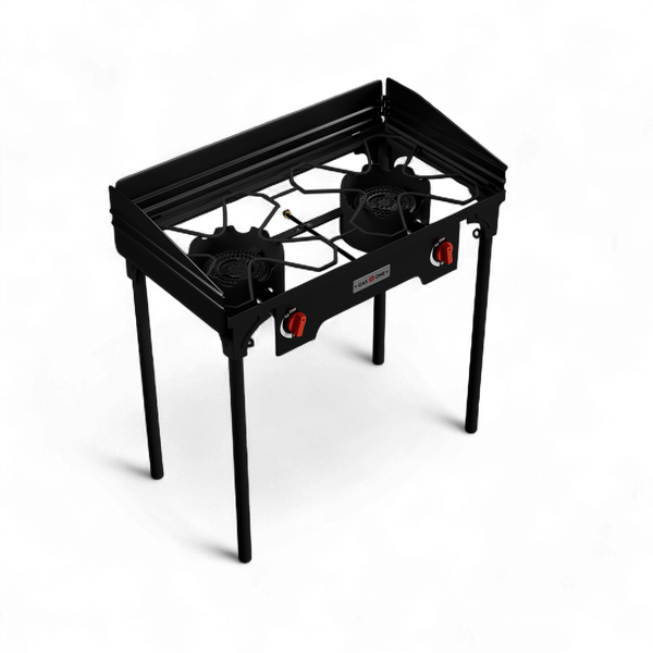 HIGH PRESSURE 2 BURNER W/DETACHABLE WINDSCREEN