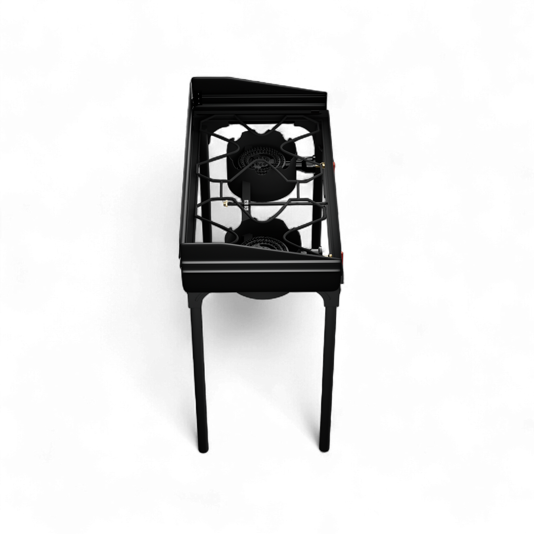HIGH PRESSURE 2 BURNER W/DETACHABLE WINDSCREEN