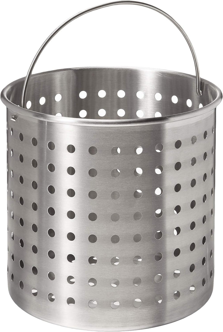 STAINLESS STEEL TURKEY FRYING POT W/STEAMER BASKET