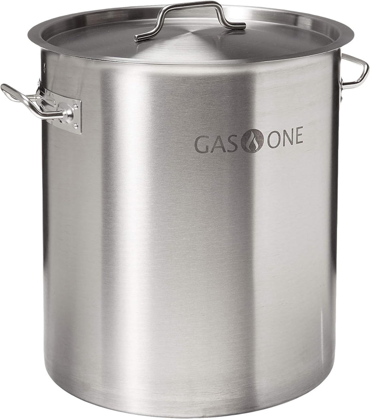STAINLESS STEEL TURKEY FRYING POT W/STEAMER BASKET