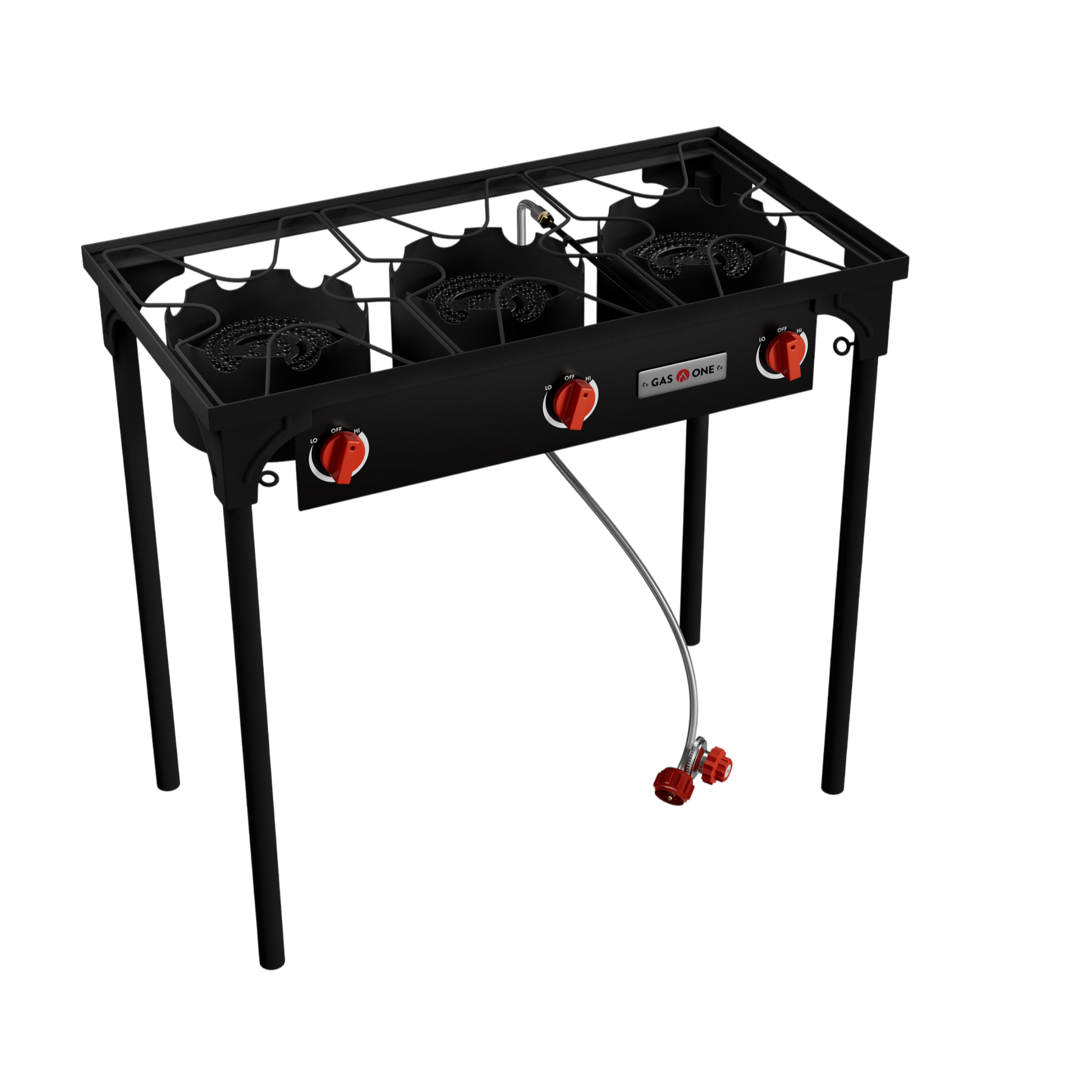 Portable 3-Burner Propane Gas BBQ Stove - 30,000 BTU, Stainless Steel Camping Stove