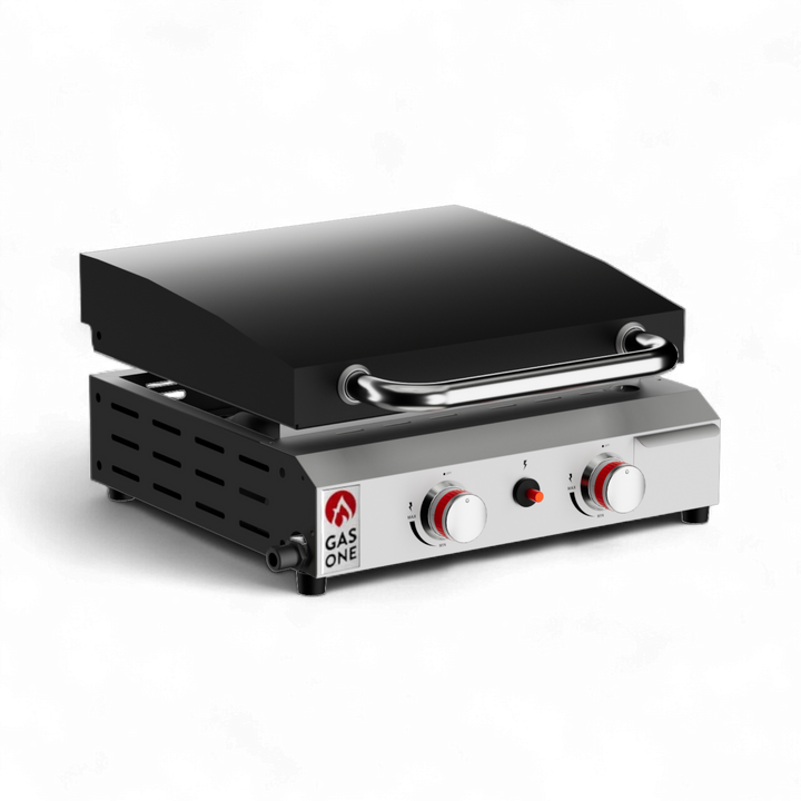 2-Burner Flat Top Griddle with Lid