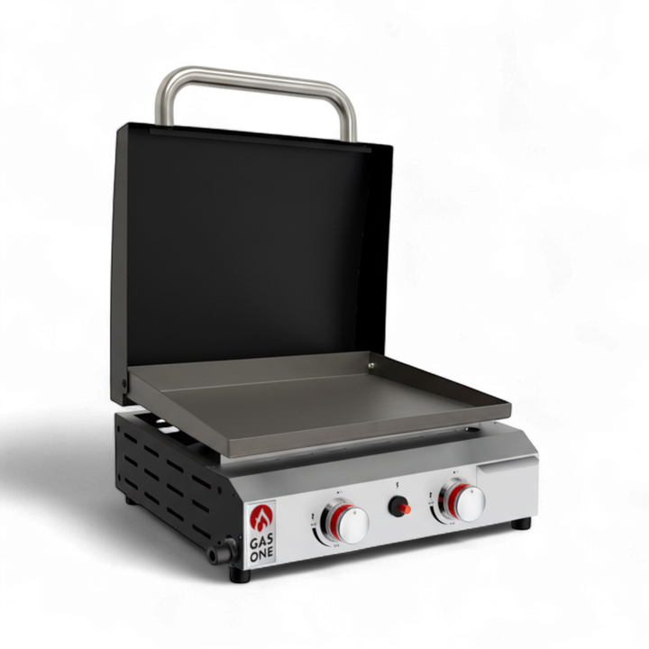 2-Burner Flat Top Griddle with Lid
