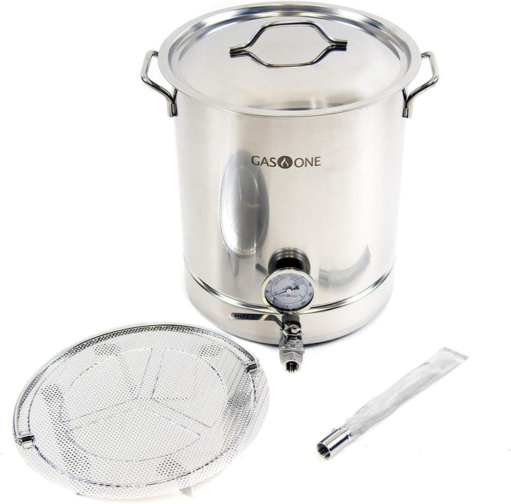 40 QT STAINLESS STEEL BREW KETTLE 6 PC SET
