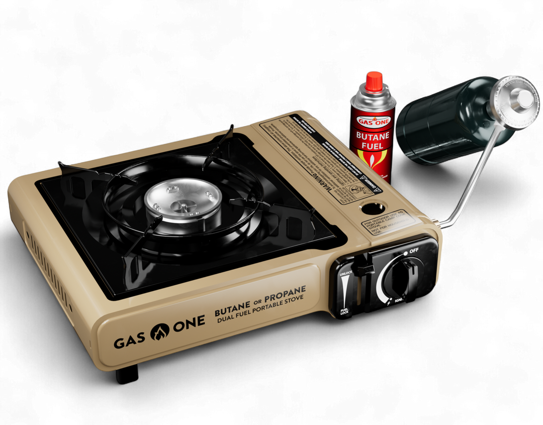 8,000 BTU PORTABLE DUAL FUEL CAMP STOVE
