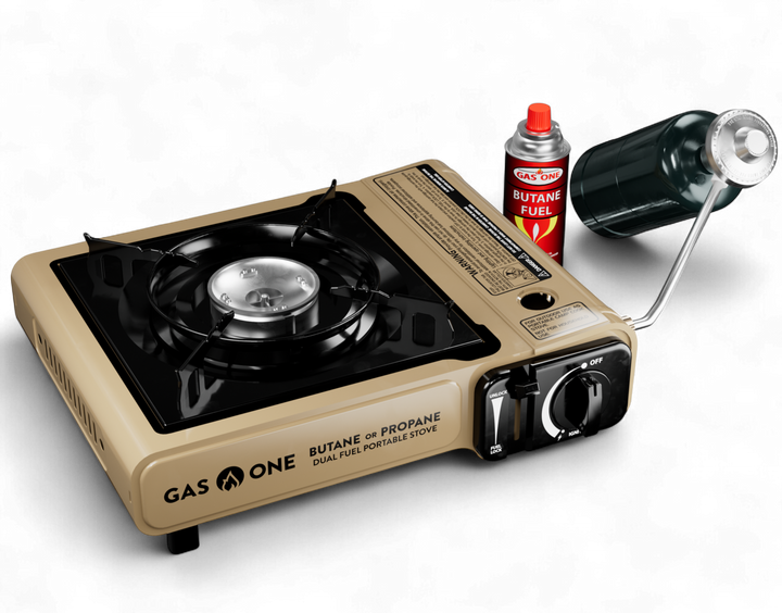 8,000 BTU PORTABLE DUAL FUEL CAMP STOVE