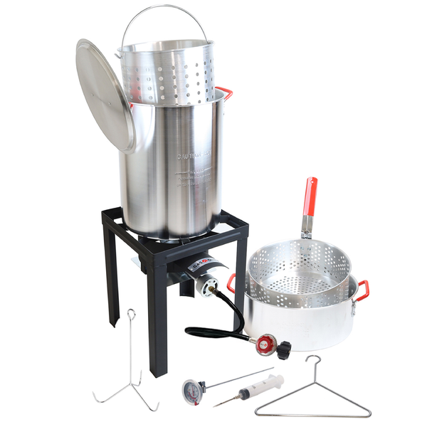 Gas One Turkey Frying Set Includes Burner, Stockpot, Steamer