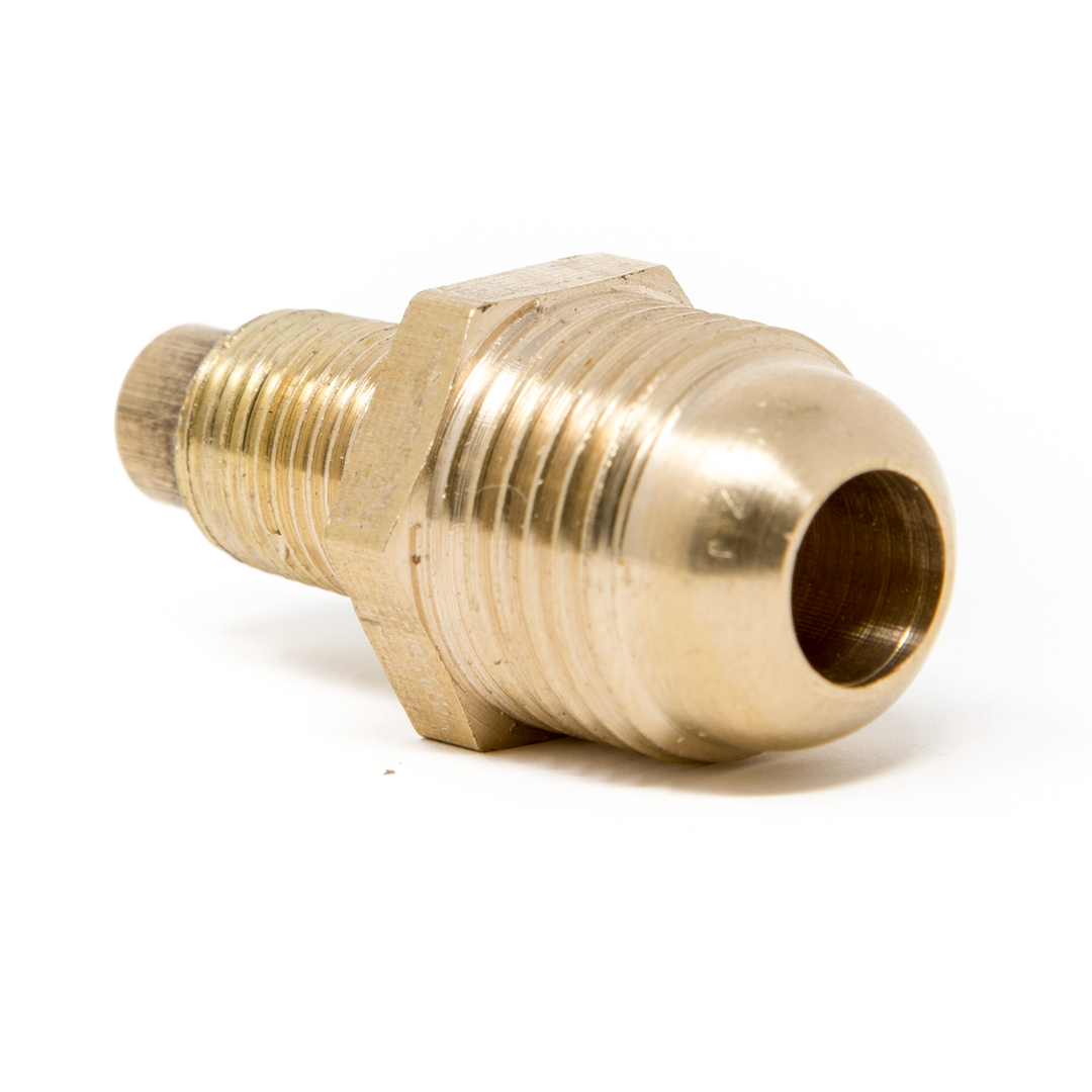 PROPANE ORIFICE CONNECTOR BRASS TUBE FITTING 3/8" FITTING FLARE X 1/8" MNPT