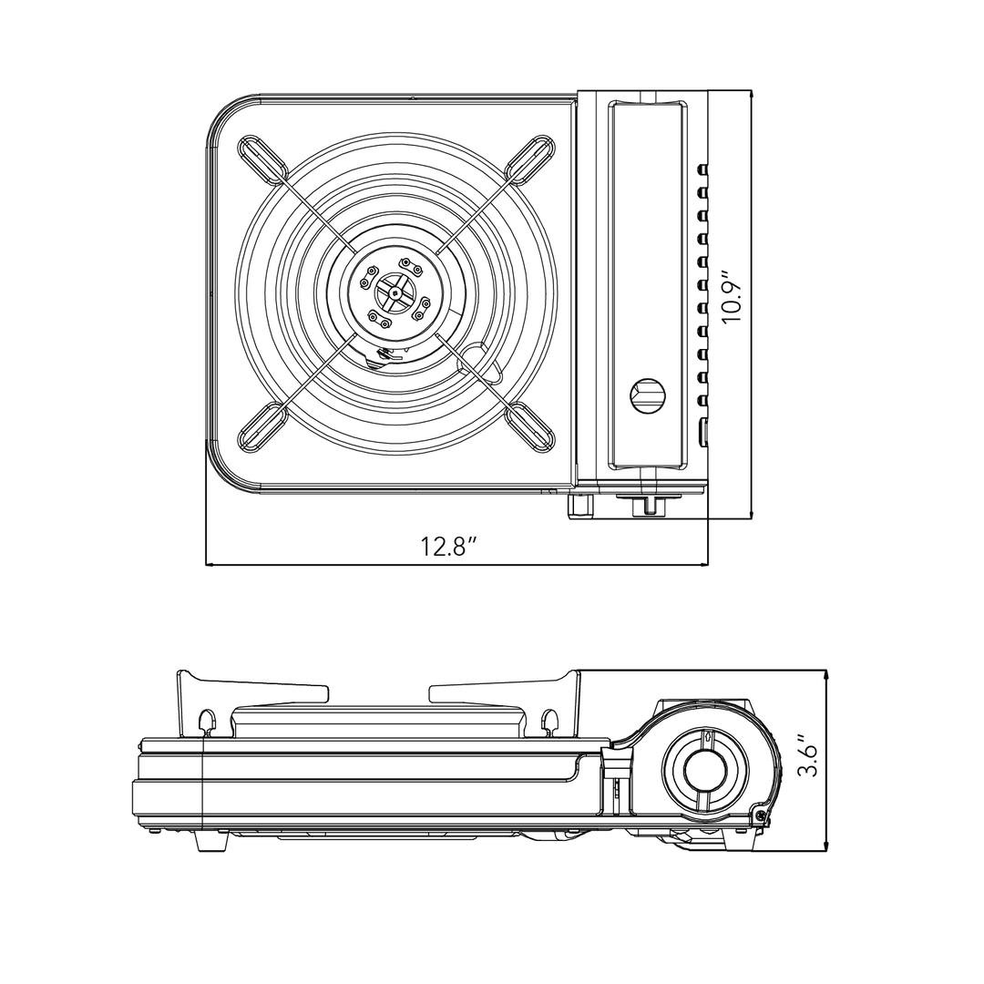 10,000 BTU PORTABLE BUTANE CAMP STOVE