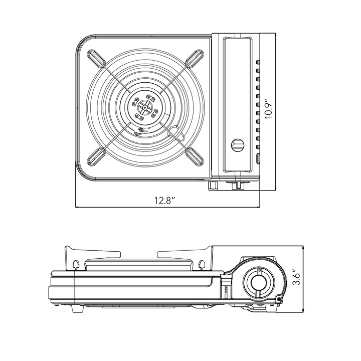 10,000 BTU PORTABLE BUTANE CAMP STOVE
