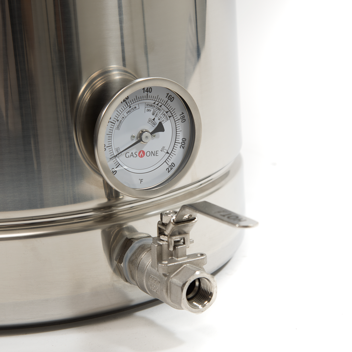 40 QT STAINLESS STEEL BREW KETTLE 6 PC SET