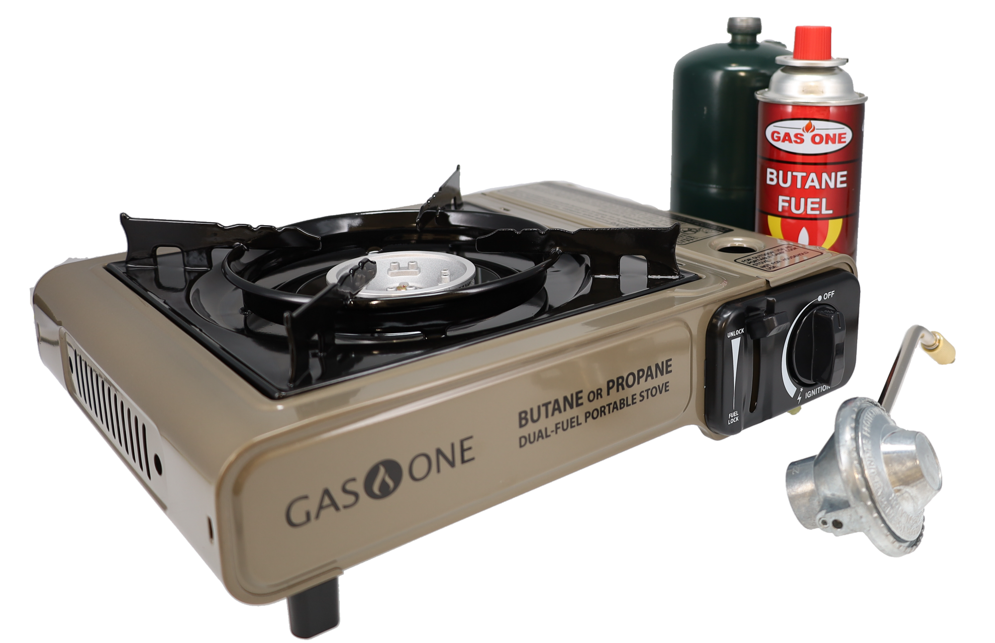 8,000 BTU PORTABLE DUAL FUEL CAMP STOVE – Gas One