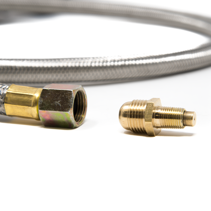 PROPANE ORIFICE CONNECTOR BRASS TUBE FITTING 3/8" FITTING FLARE X 1/8" MNPT